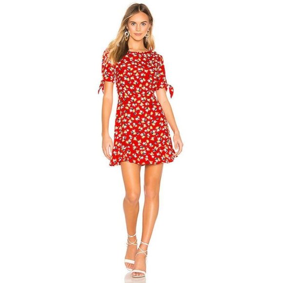 Faithful the Brand Daphne Floral Print Mini Dress